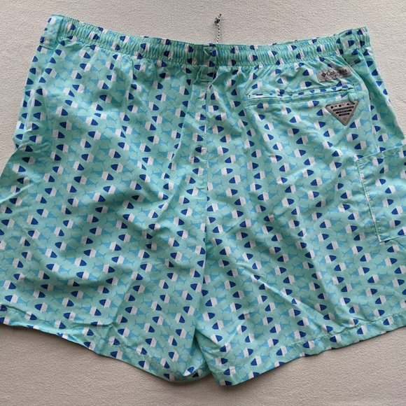 Men's Columbia PFG Super Backcast Water Shorts Size XL FM1107-499 Fish Blue NEW - Picture 3 of 6